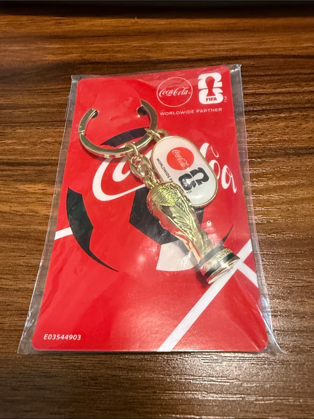 Coca-Cola FIFA World Cup Trophy Keychain collectible